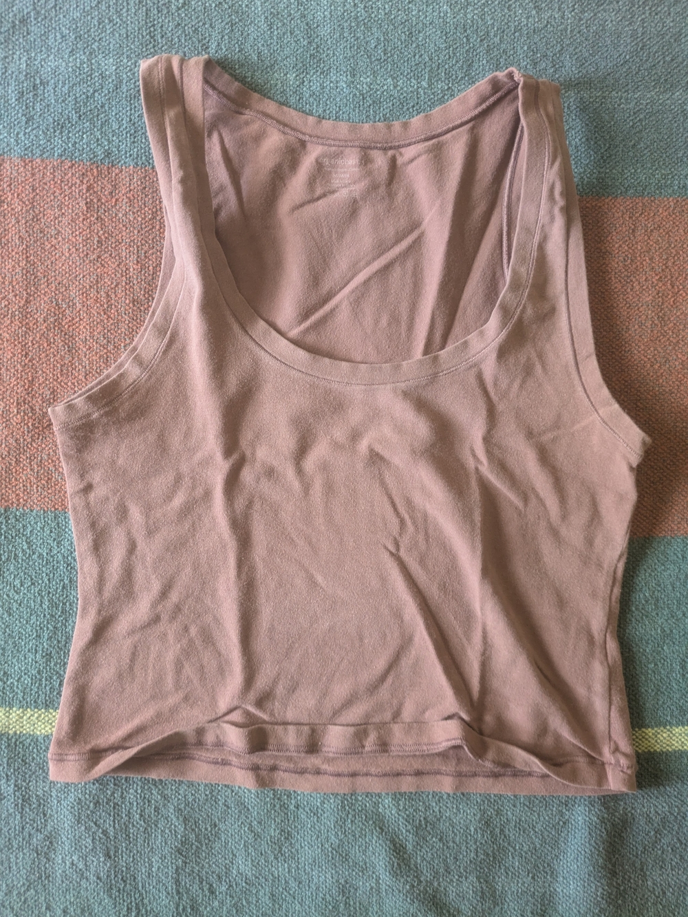 Organic Basics Dusty Pink Scoop Neck Tank Top